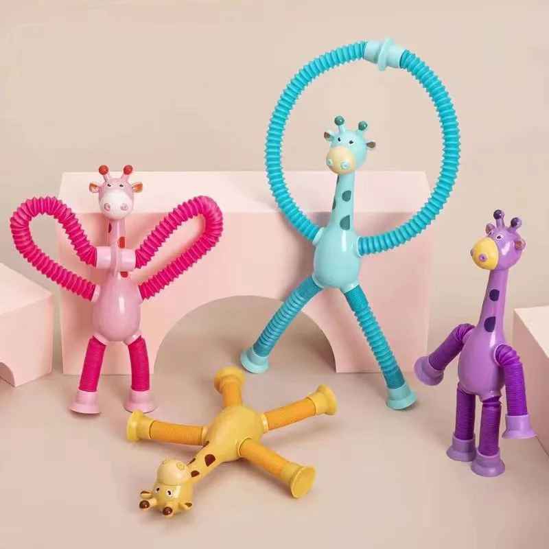 Pack de 4 Jirafas Multiforma Ventosas (Incluye 4 colores distintos)