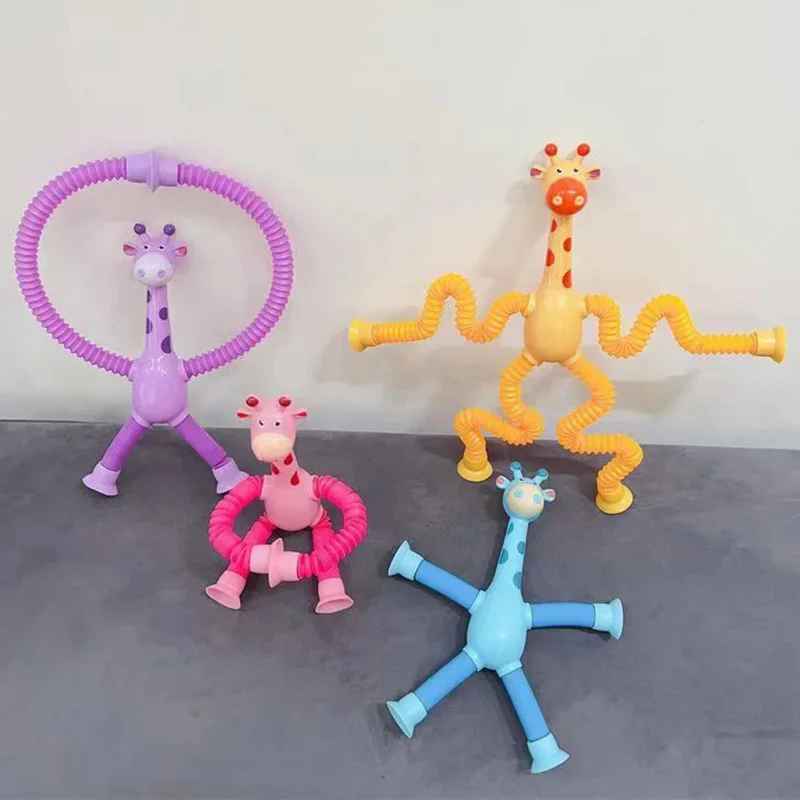 Pack de 4 Jirafas Multiforma Ventosas (Incluye 4 colores distintos)