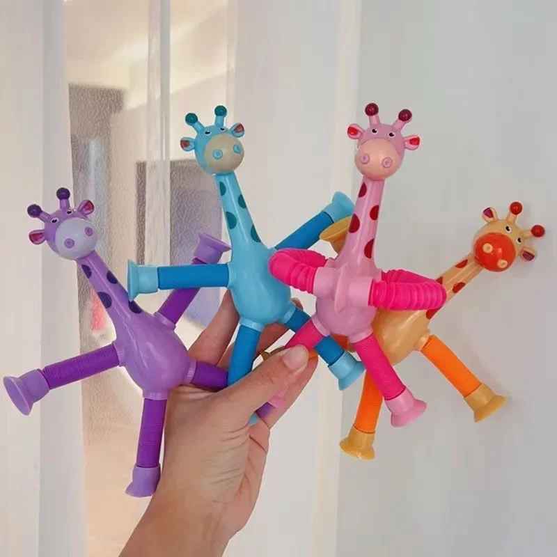 Pack de 4 Jirafas Multiforma Ventosas (Incluye 4 colores distintos)