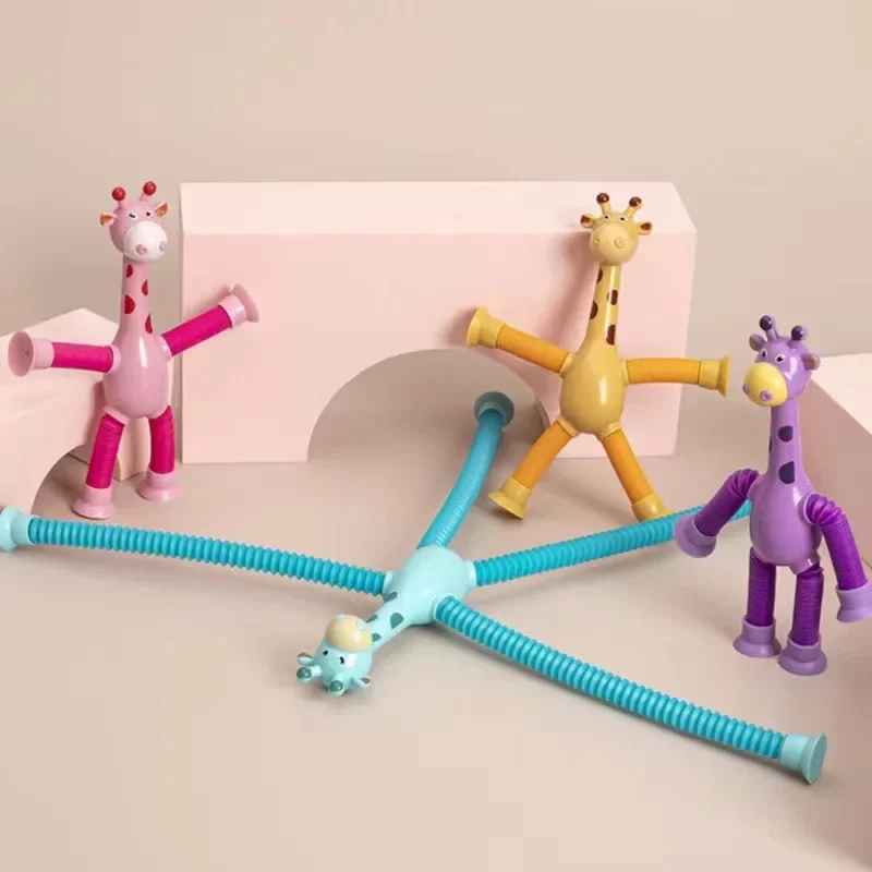 Pack de 4 Jirafas Multiforma Ventosas (Incluye 4 colores distintos)
